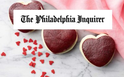 Red velvet Valentine’s whoopie pies, just like grandma used to make